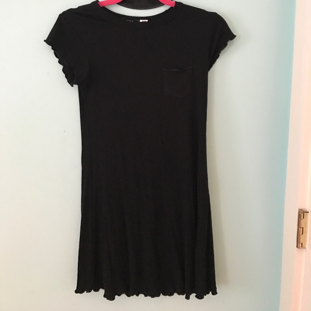Urban outfitters black ribbed dress