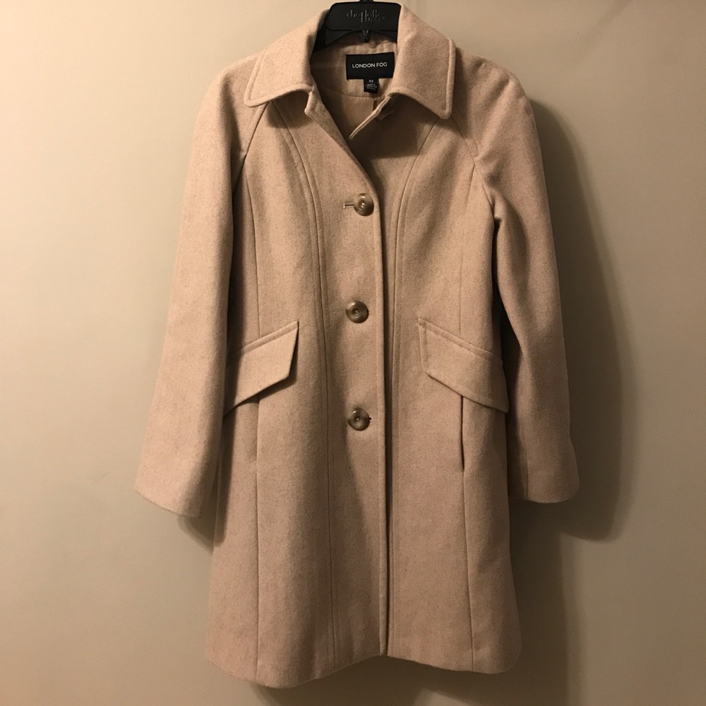 London Fog Beige Wool Coat