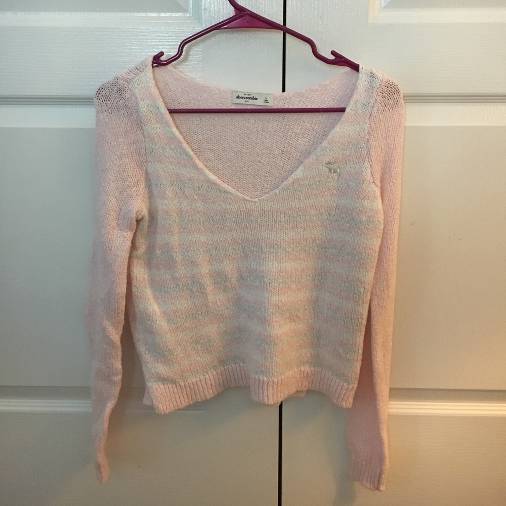 Pink v neck sweater