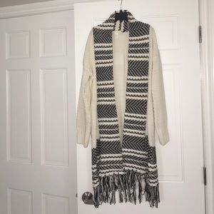H&M long cardigan with tassels