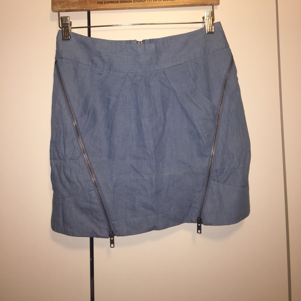 mini skirt with zippers