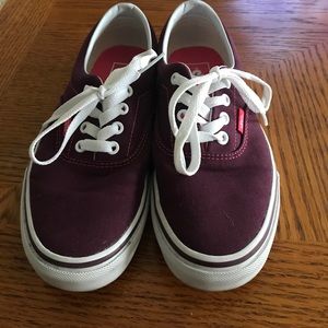 VANS, purple and pink.