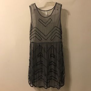 Free People Sheer Beaded Tunic