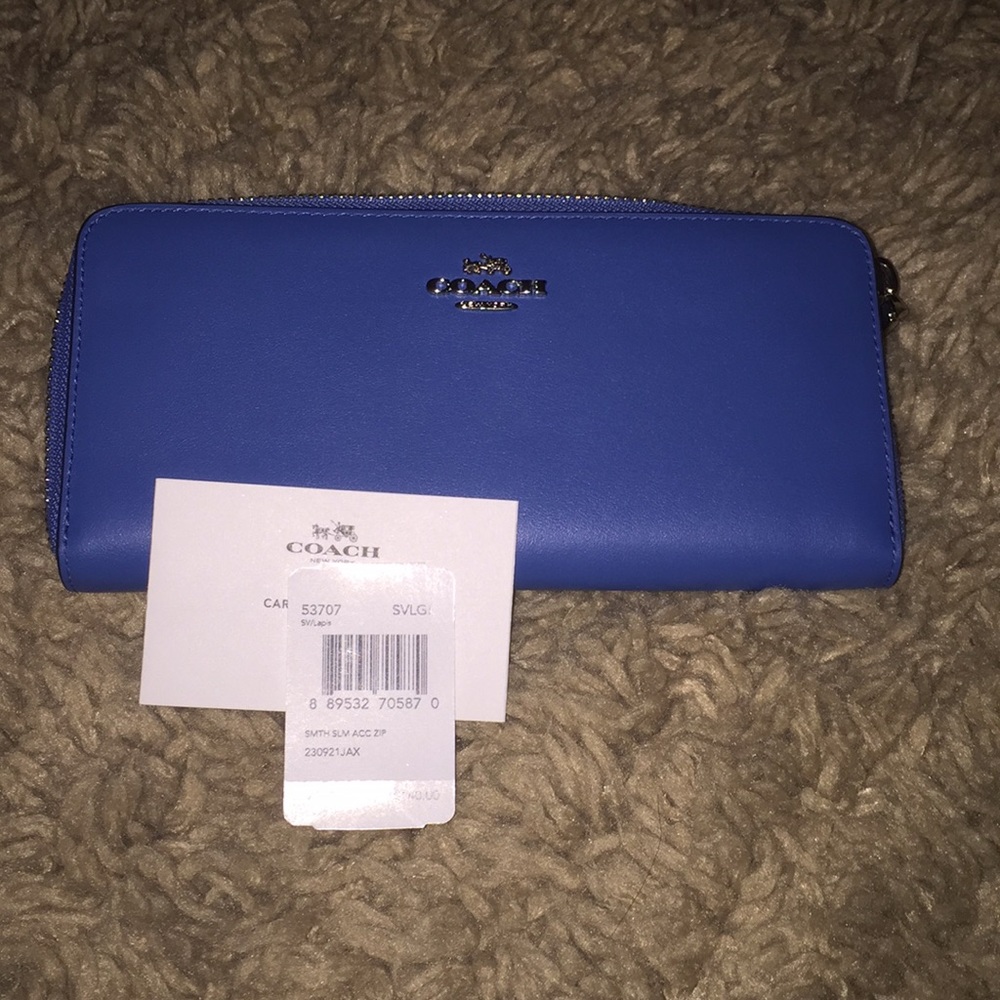 Brand new blue coach wallet