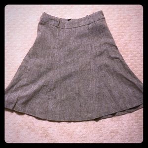 Grey Work Midi Skirt