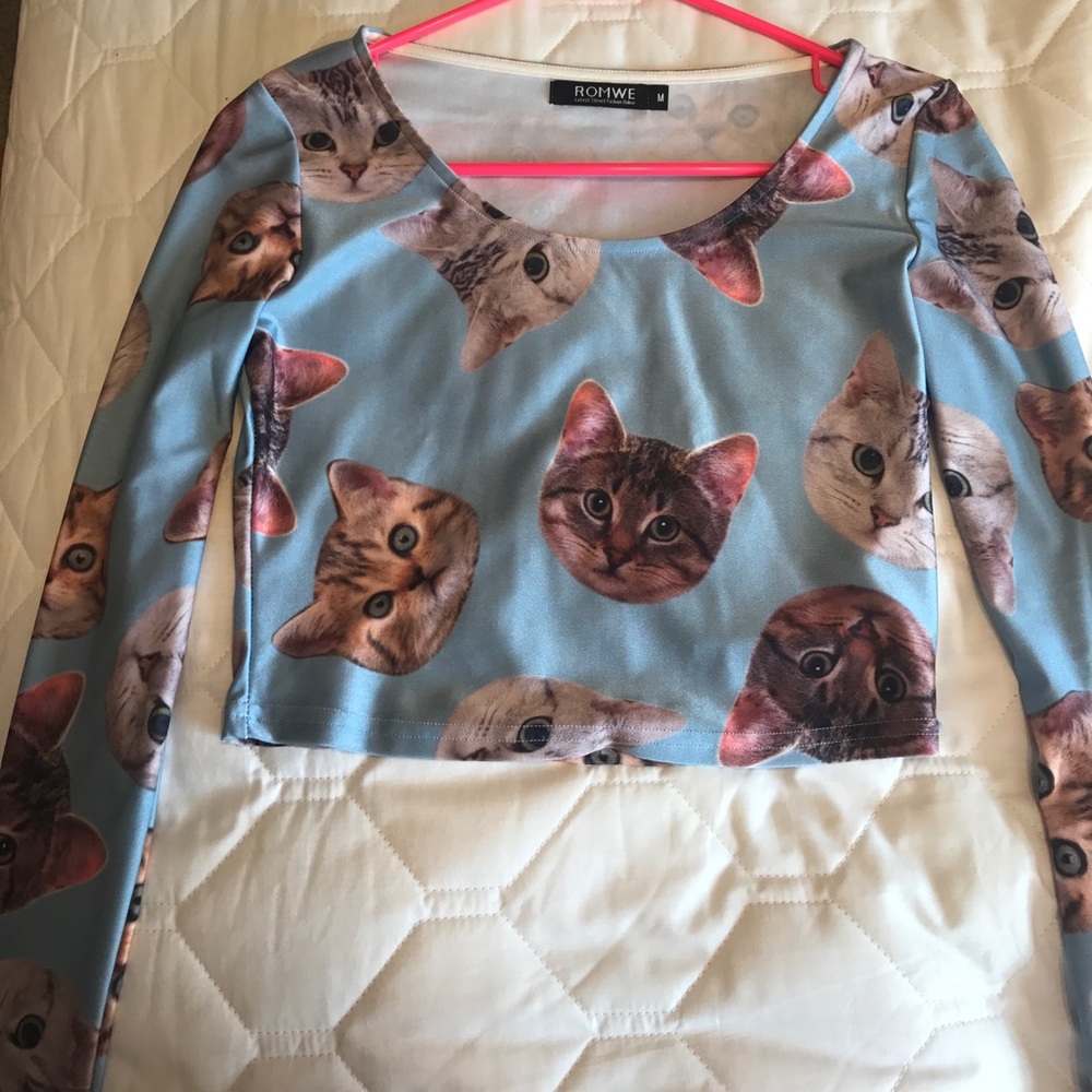 Kitty crop top and legging set