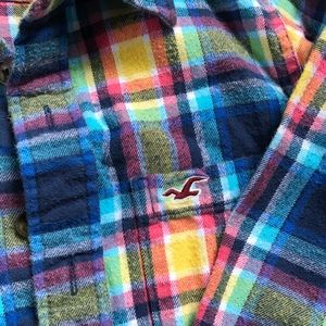 Hollister young men's flannel button down.