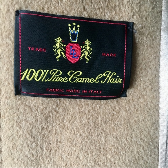 Larry Levine Camel Hair Knee-Length Pea Coat, 8P - Picture 4 of 6