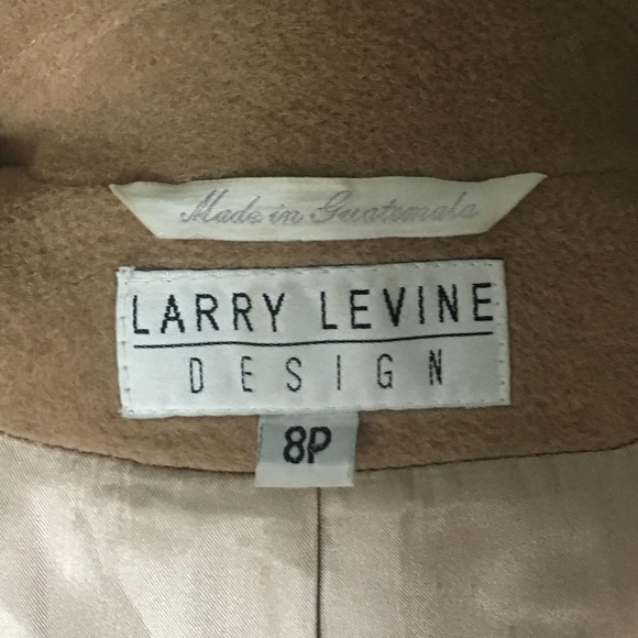 Larry Levine Camel Hair Knee-Length Pea Coat, 8P - Picture 5 of 6