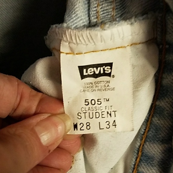 Vintage Levis 28w 34l 505 Classic "Student" Fit - Picture 5 of 6