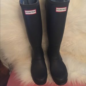 Hunter Tall Boots Navy