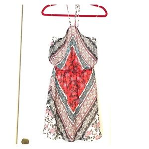 Express halter tie back dress