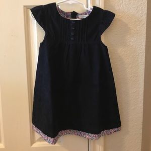 NWOT Navy corduroy toddler dress