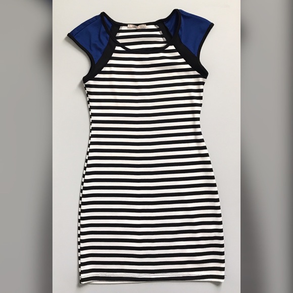 Macys Color Block Pinstripe Dress - Picture 2 of 2