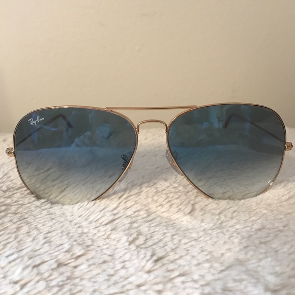 RAY-BAN Blue Gradient Aviator Sunglasses