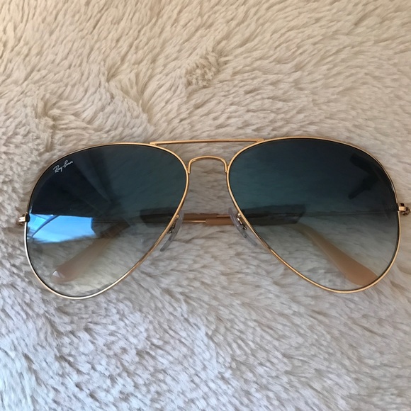 RAY-BAN Blue Gradient Aviator Sunglasses