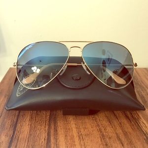 RAY-BAN Blue Gradient Aviator Sunglasses
