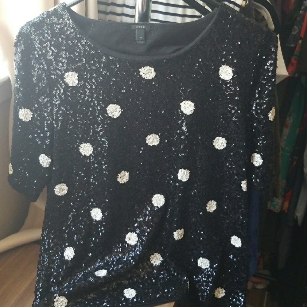 Jcrew sequin shirt