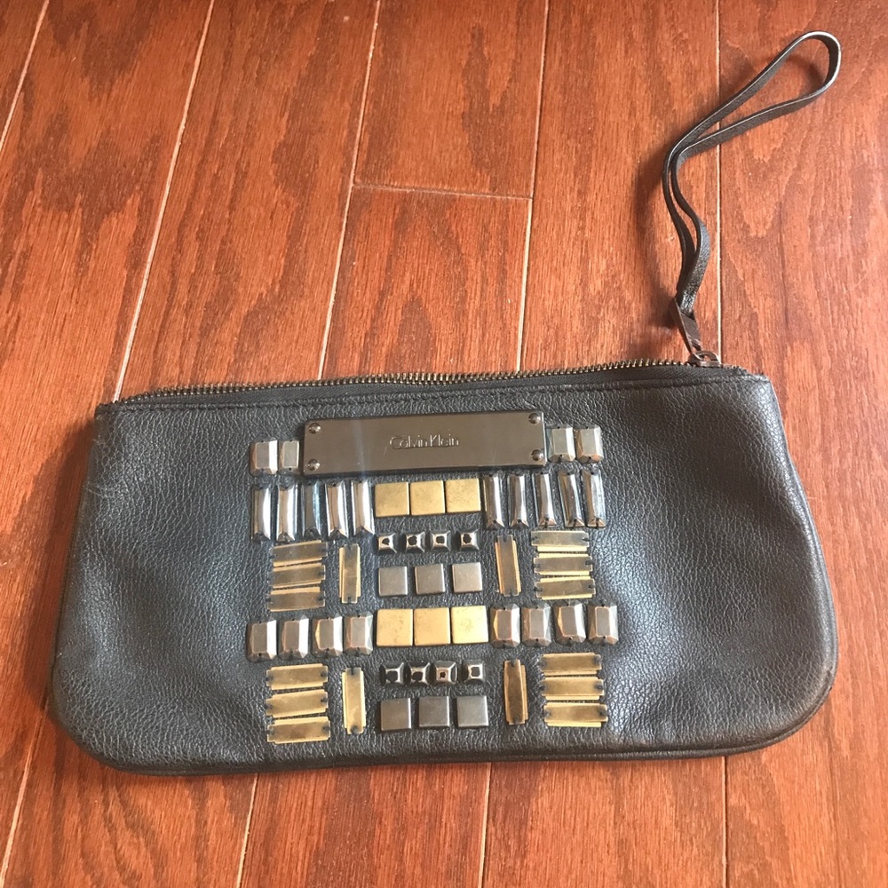 Calvin Klein Leather Wristlet