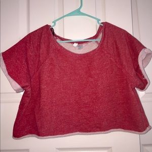 Red crop top