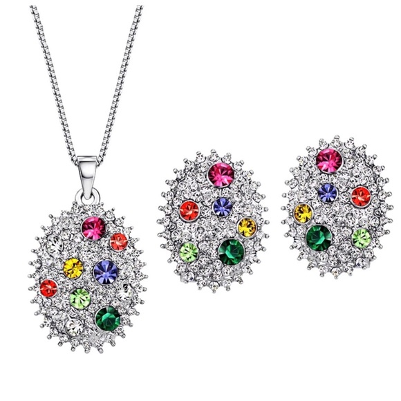 🎁 Swarovski Crystals Rochel Colorful Necklace - Picture 1 of 6