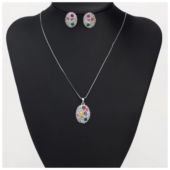🎁 Swarovski Crystals Rochel Colorful Necklace - Picture 4 of 6