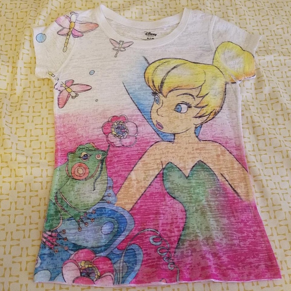 Tinkerbell kid's size medium burnout tee