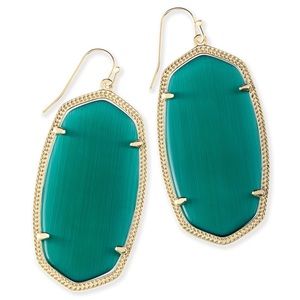 Danielle Earrings In Emerald Cat's Eye