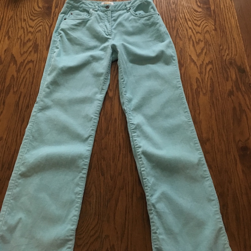 Talbots Size 4P Baby Blue Corduroy Pants