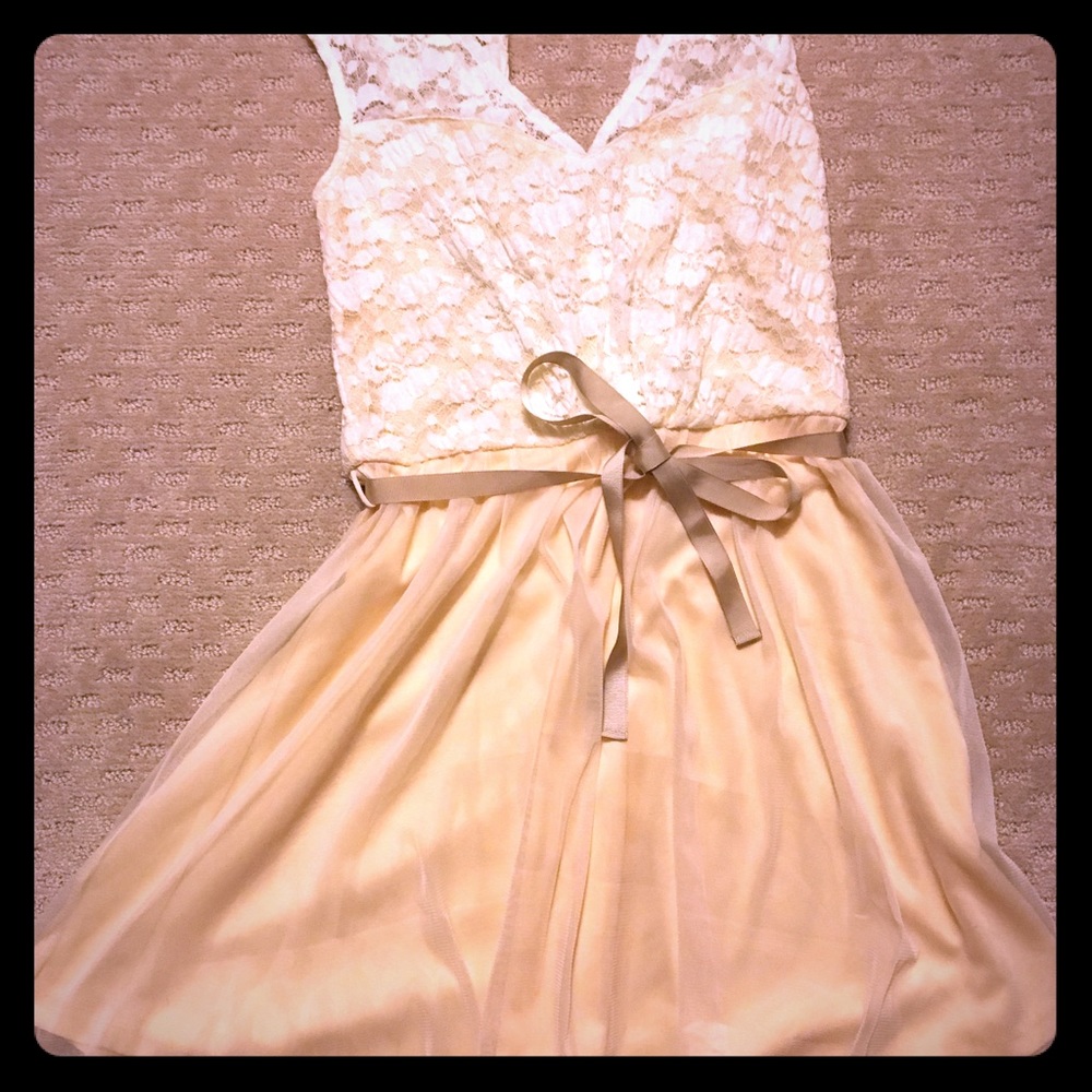 Gorgeous cream and butter dress