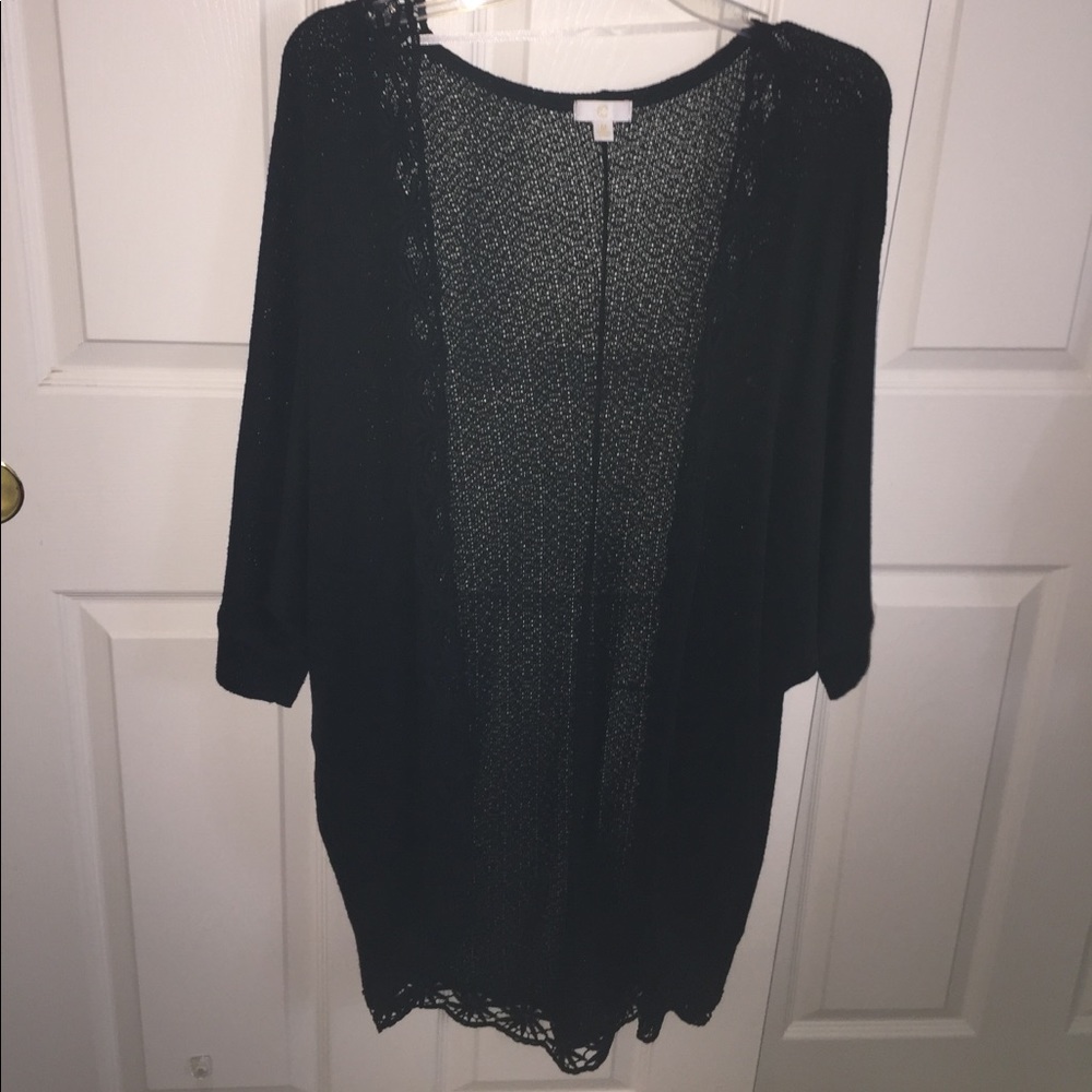 Plain black cardigan