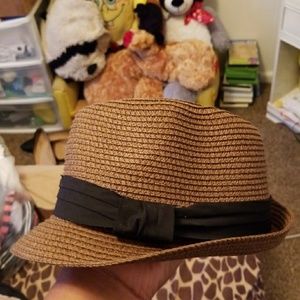 Kid's Straw Fedora Hat