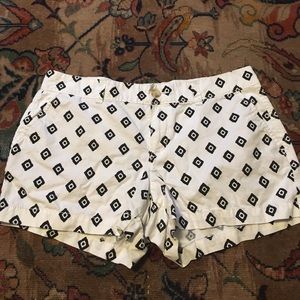 Black and white shorts