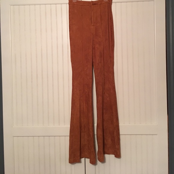 jealous tomato Pants - Suede brown pants. Long. Size small