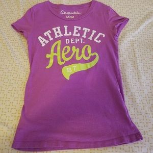 Purple Aeropostale fitted tshirt. Size medium.