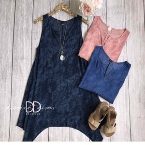 Blue Mineral wash dress