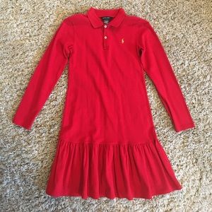 Ralph Lauren Girls' Long Sleeve Polo Dress