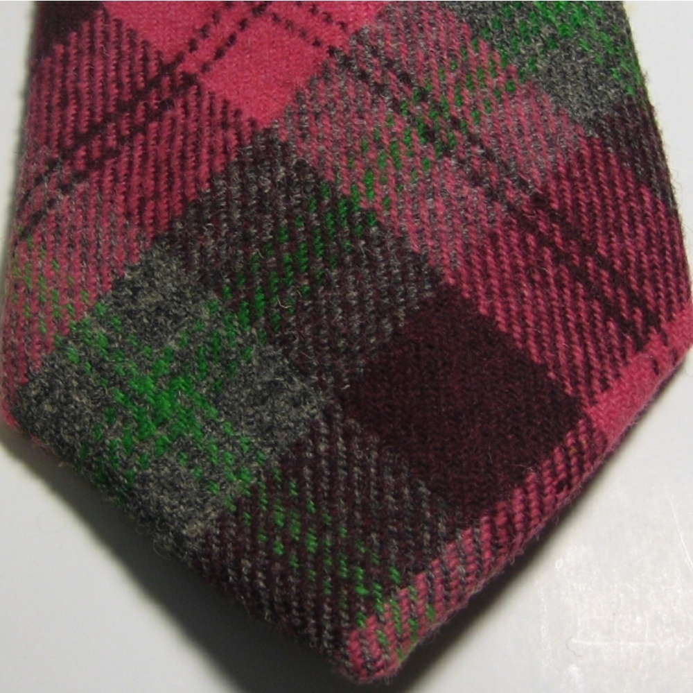 MILLARS Handwoven Tweeds Tartan Red Green Pink RAR