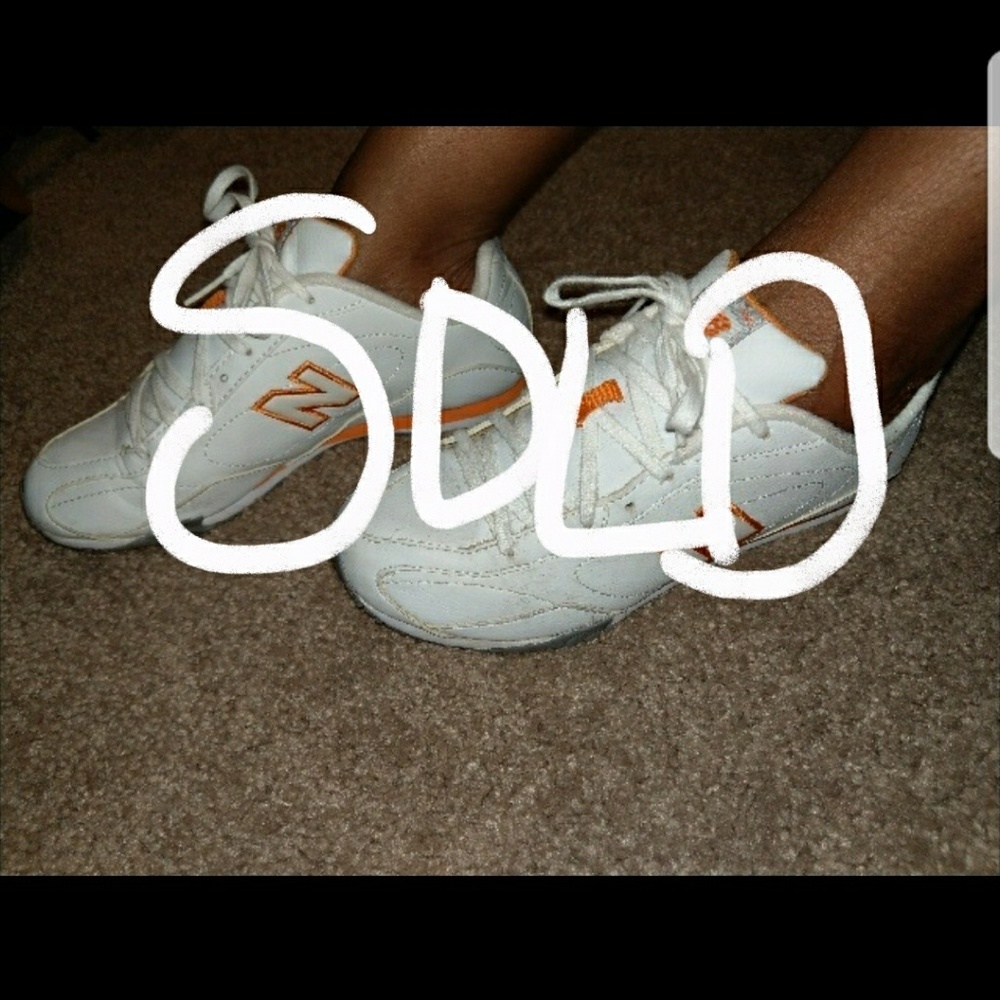 Orange and white New Balance