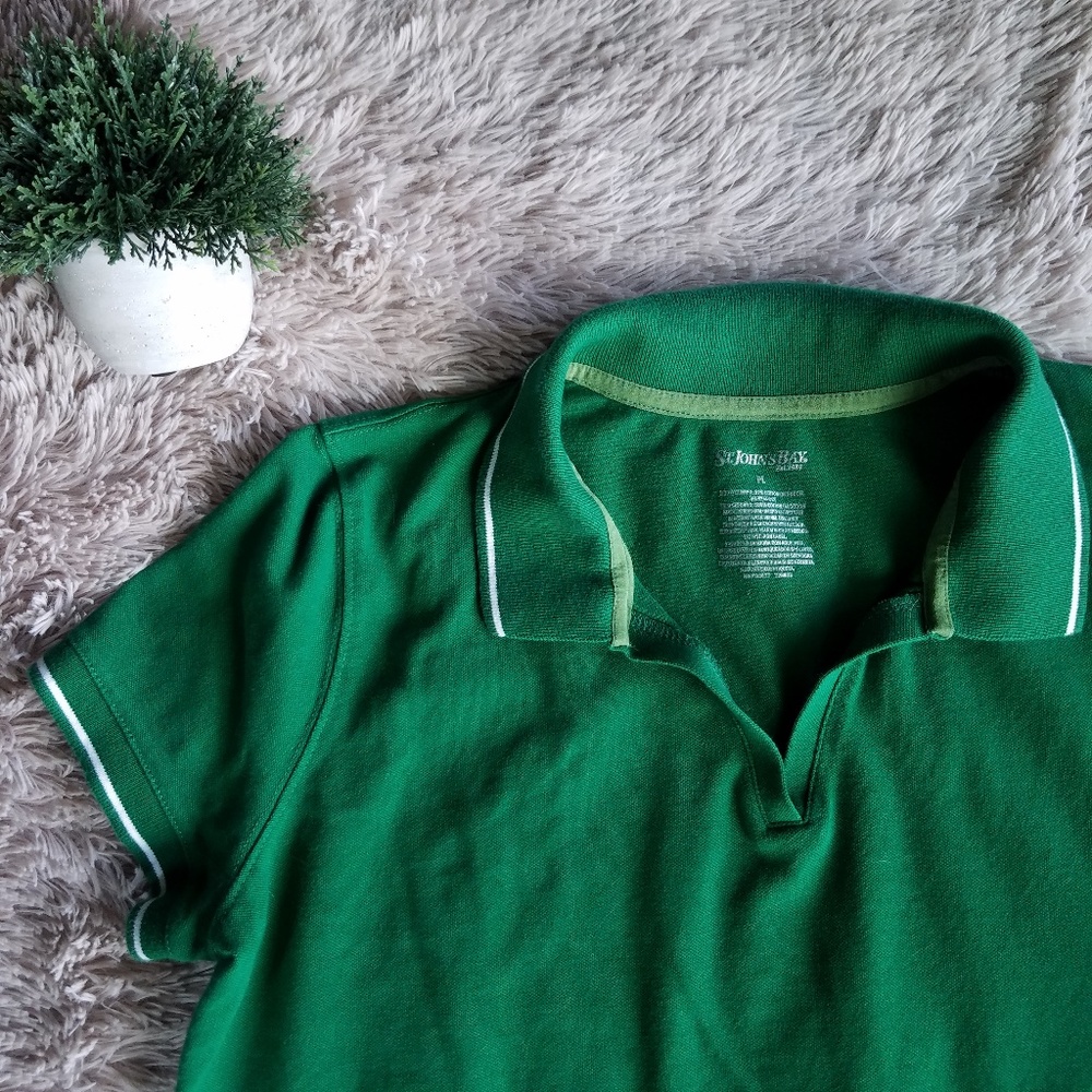 St. John’s Bay Sz PL Green Polo