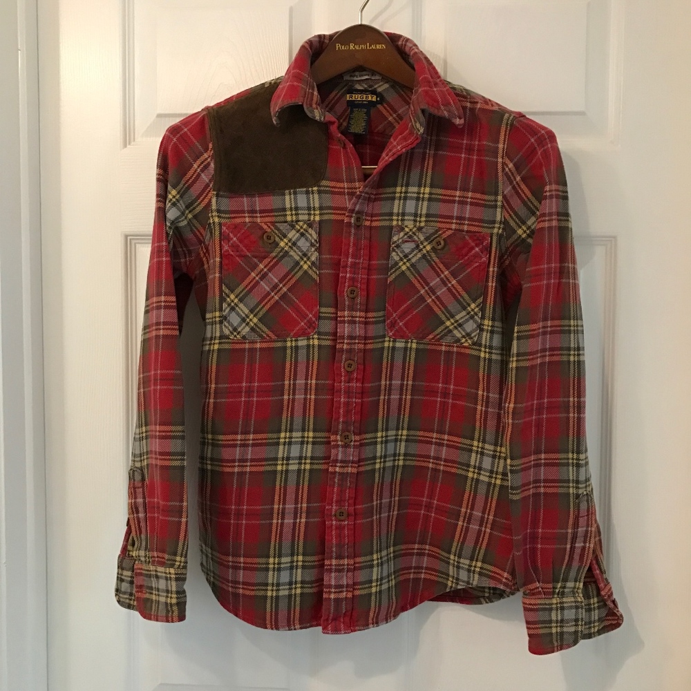 Flannel Plaid Shirt, Rugby Ralph Lauren