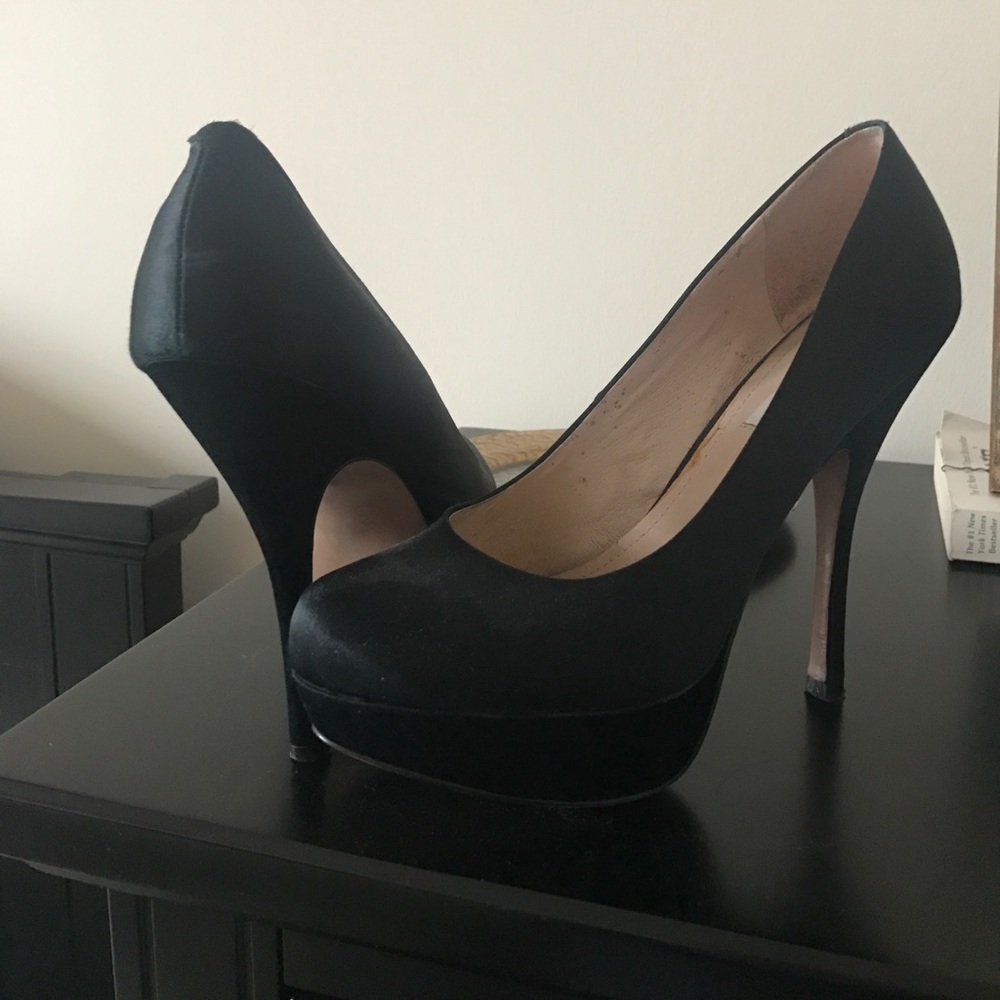 ❌SOLD❌ Steve Madden black party heels satin 8 1/2
