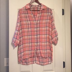 Chelsea and Violet- plaid tunic top