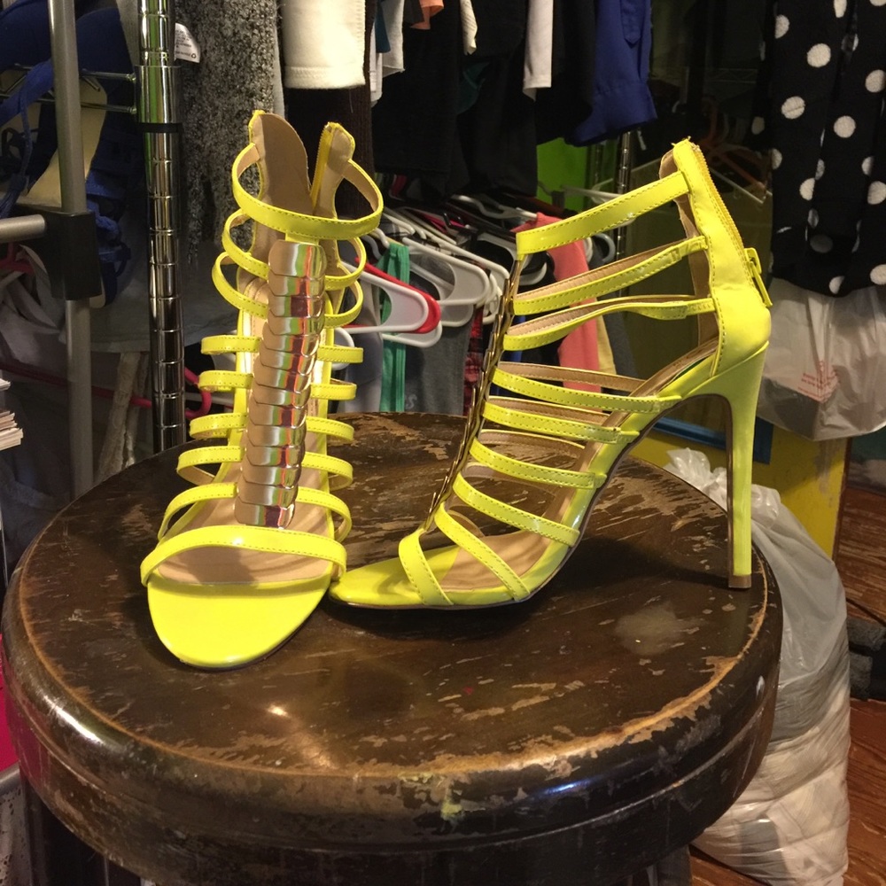 Neon Green High Heels