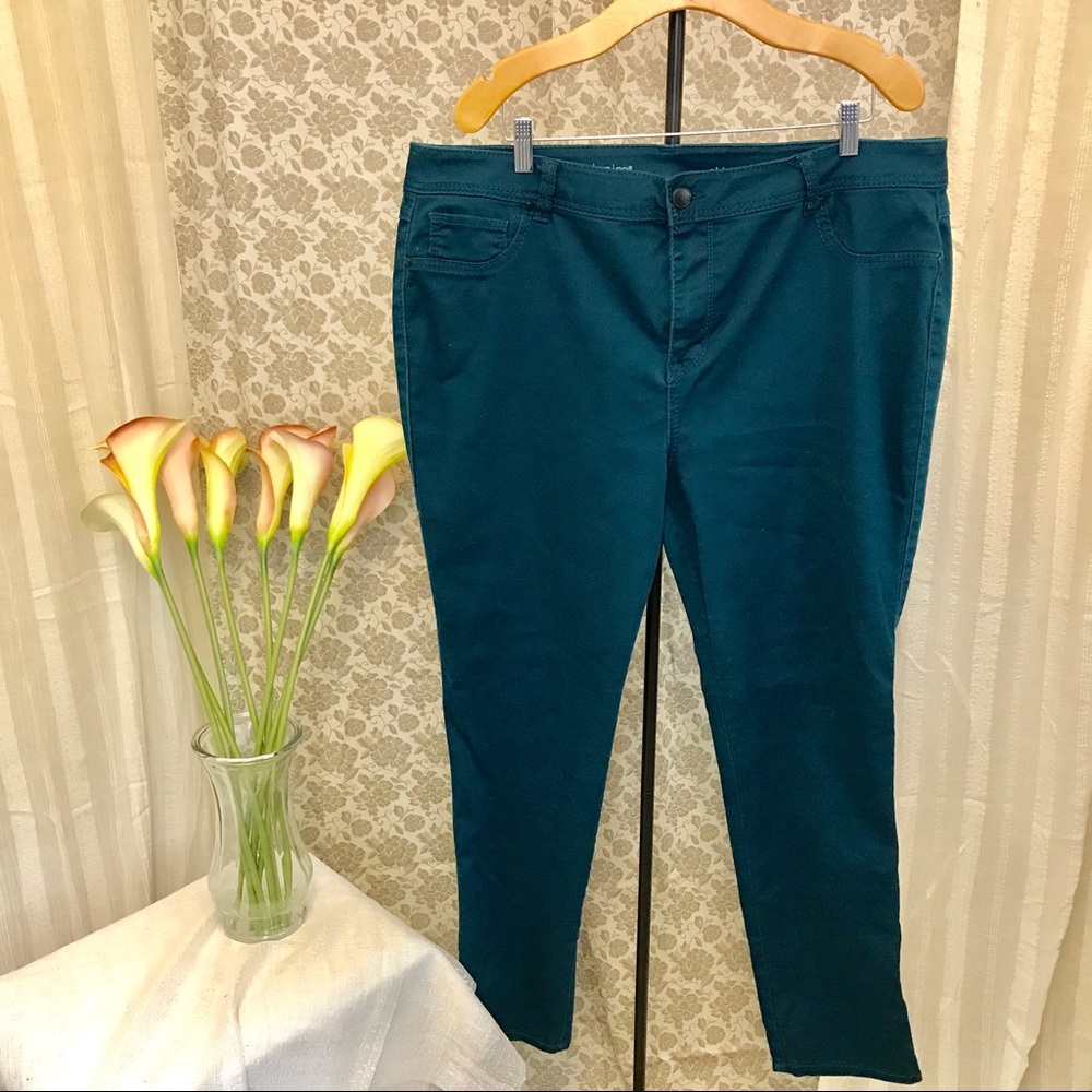 Avenue Jeans Teal Skinny Jeans Sz 20