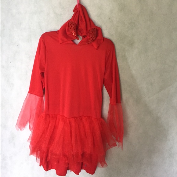 Red Devil Girls Halloween Costume Size Large 10-12 - Picture 2 of 8