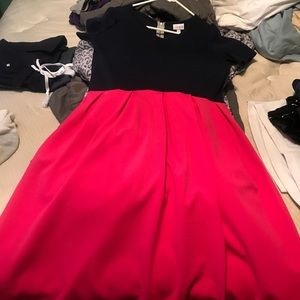 Large Amelia navy and pink