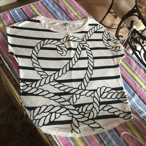 Express dolman style sleeve nautical tee