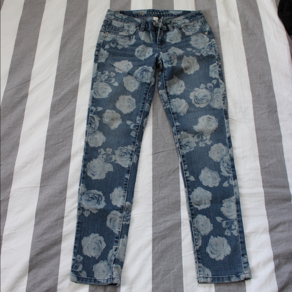 Floral jeans