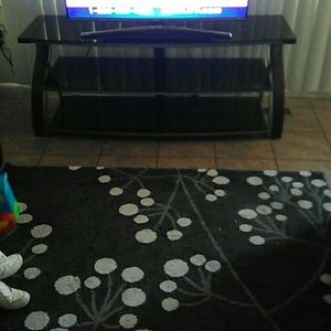 Tv stand, and rug